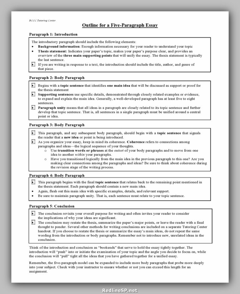 30 Best College Essay Template RedlineSP