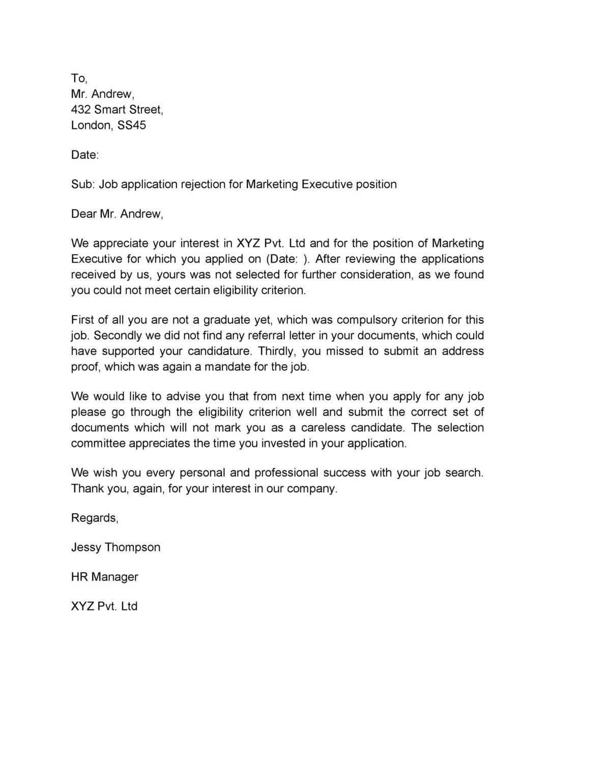 34 College Rejection Letter Samples Examples Templatelab 29 