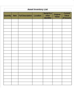 40 Best Asset List Template - RedlineSP