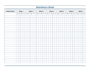 Attendance Sheet Excel Template 50 Free Example – RedlineSP