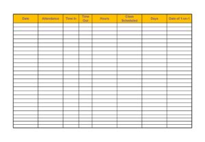 Attendance Sheet Excel Template 50 Free Example – RedlineSP