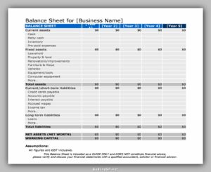 40 Powerful Balance Sheet Example Template - RedlineSP