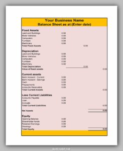 40 Powerful Balance Sheet Example Template - RedlineSP