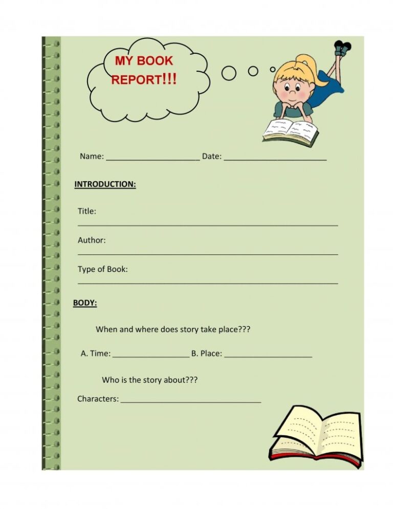 book report with quotes