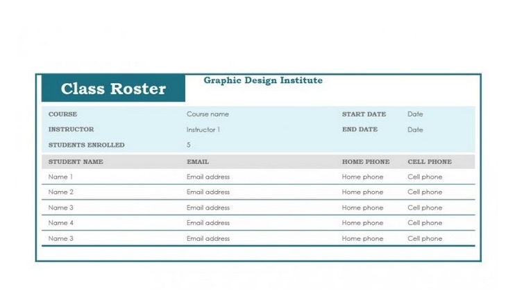 18 Best Class Roster Template – RedlineSP