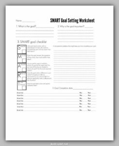 MART Goal Setting Worksheet – RedlineSP