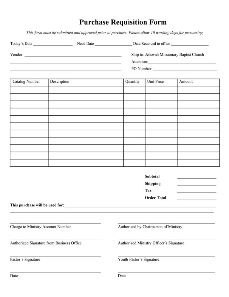 55 Powerful Requisition Form Template – RedlineSP