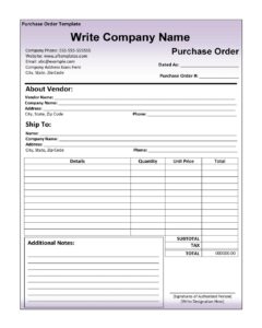 50 Free Purchase Order Template & Form – RedlineSP