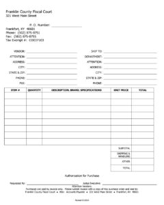 50 Free Purchase Order Template & Form – RedlineSP