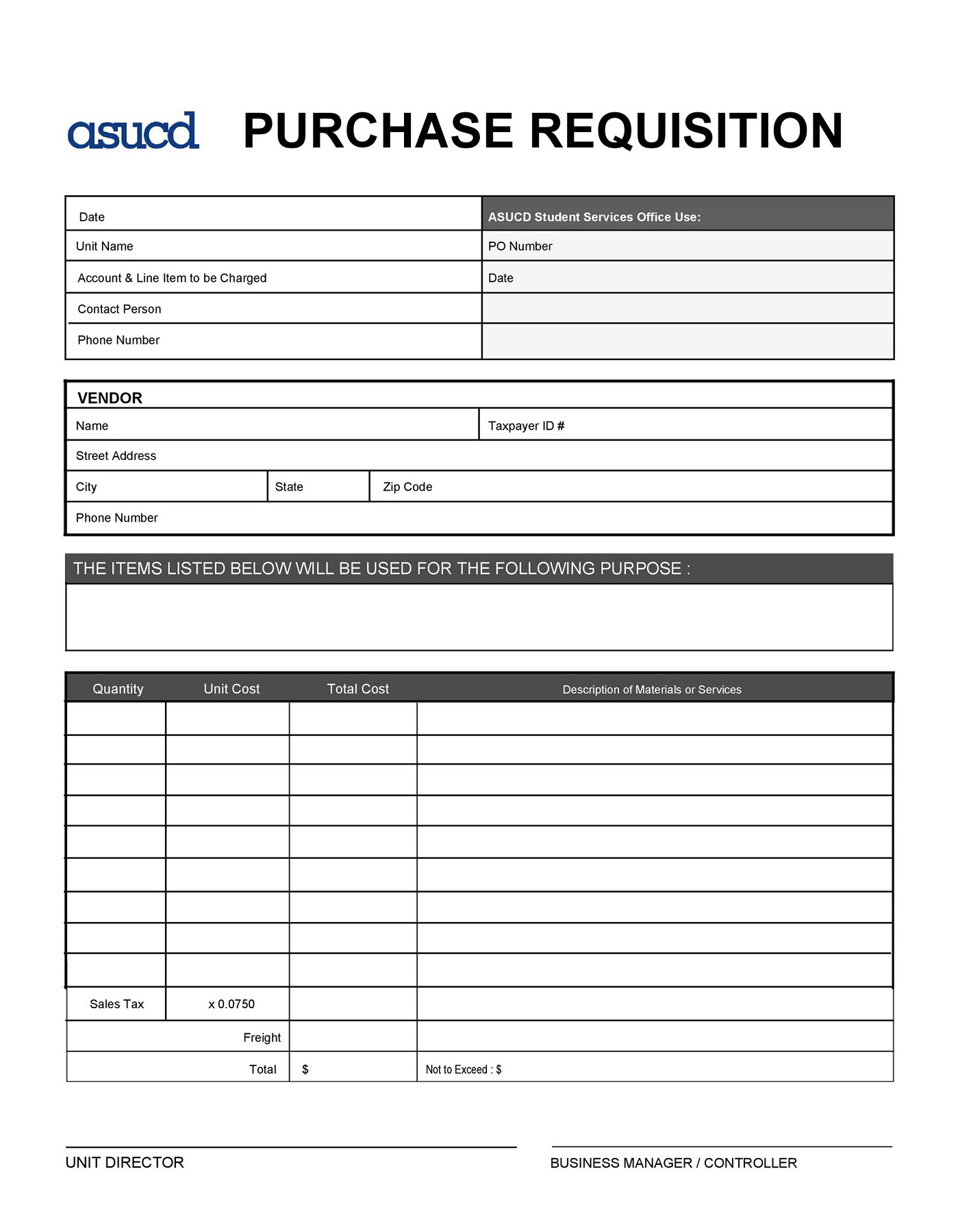 Image Result For Requisition Form Template Purchase Order Template