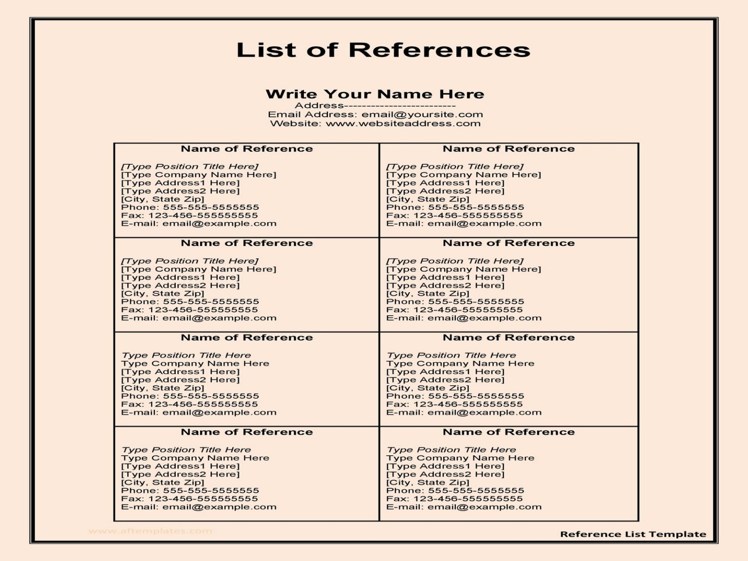 Free Reference Page APA MLA Format RedlineSP