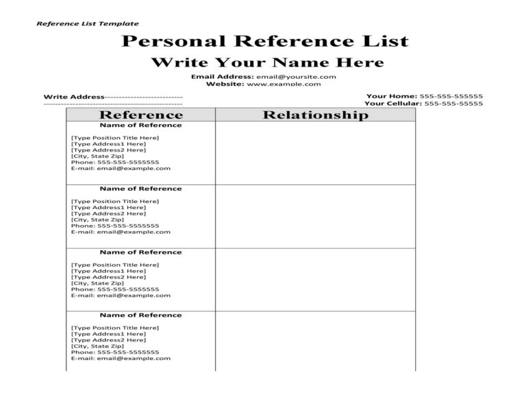 30 Free Reference Page (APA & MLA Format) – RedlineSP