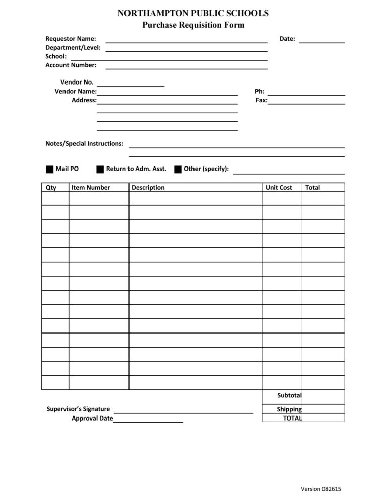 55 Powerful Requisition Form Template - RedlineSP