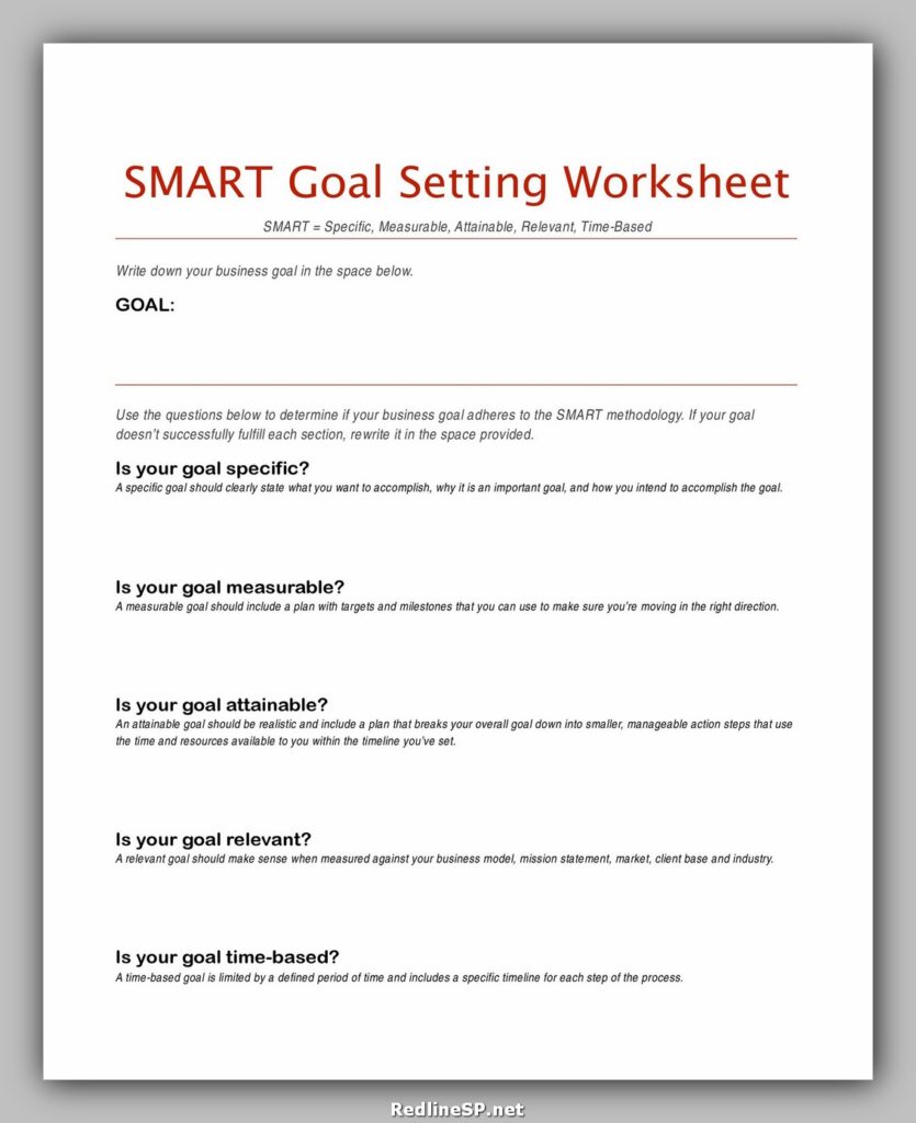 Smart Goals Template Pdf 40