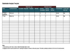 55 Powerful Stakeholder Analysis Template Example – Redlinesp