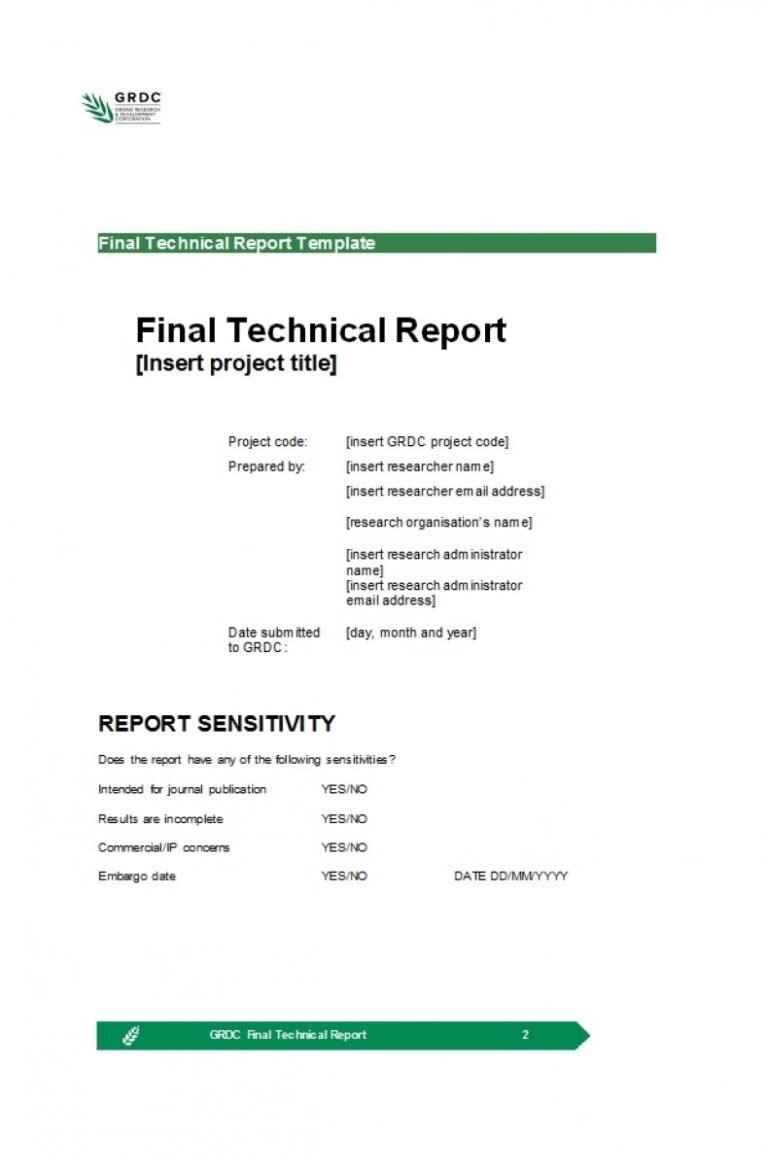 Technical Report Template 14 RedlineSP