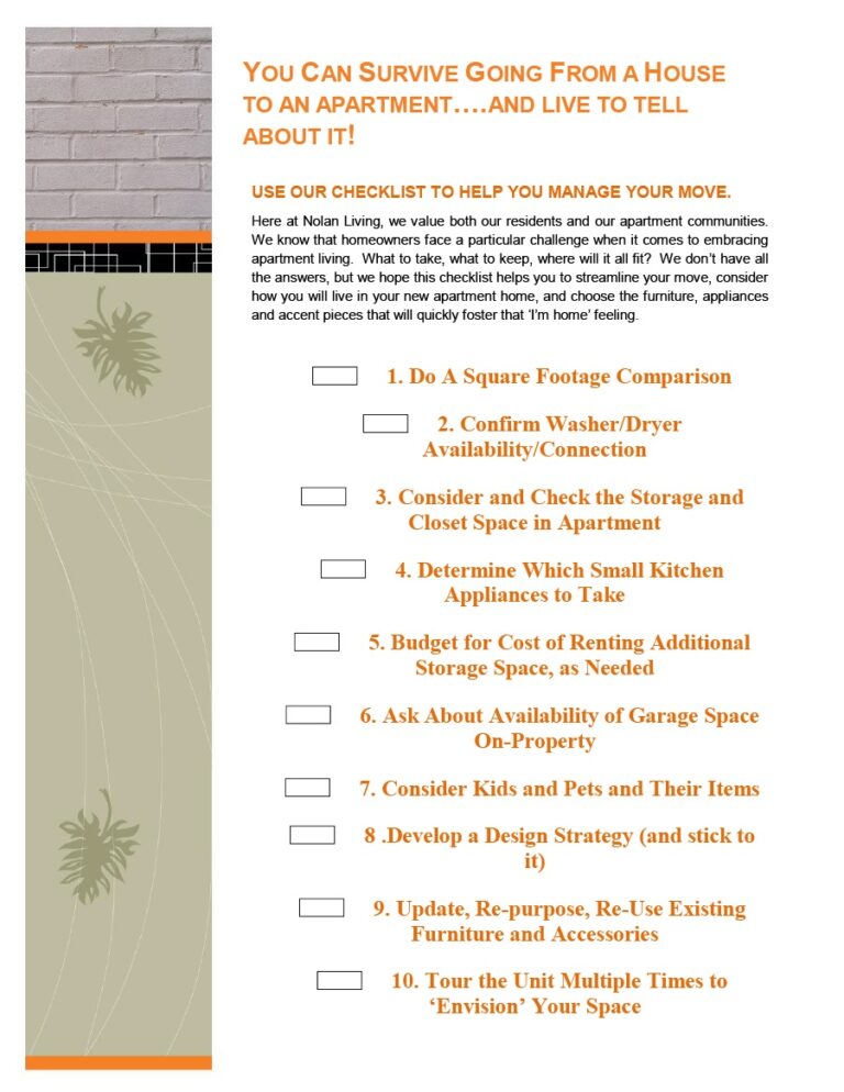 First Apartment Checklist 43 Free Sample And Template Redlinesp