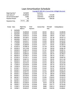 Loan Amortization Schedule Excel 30+ Free Example - RedlineSP