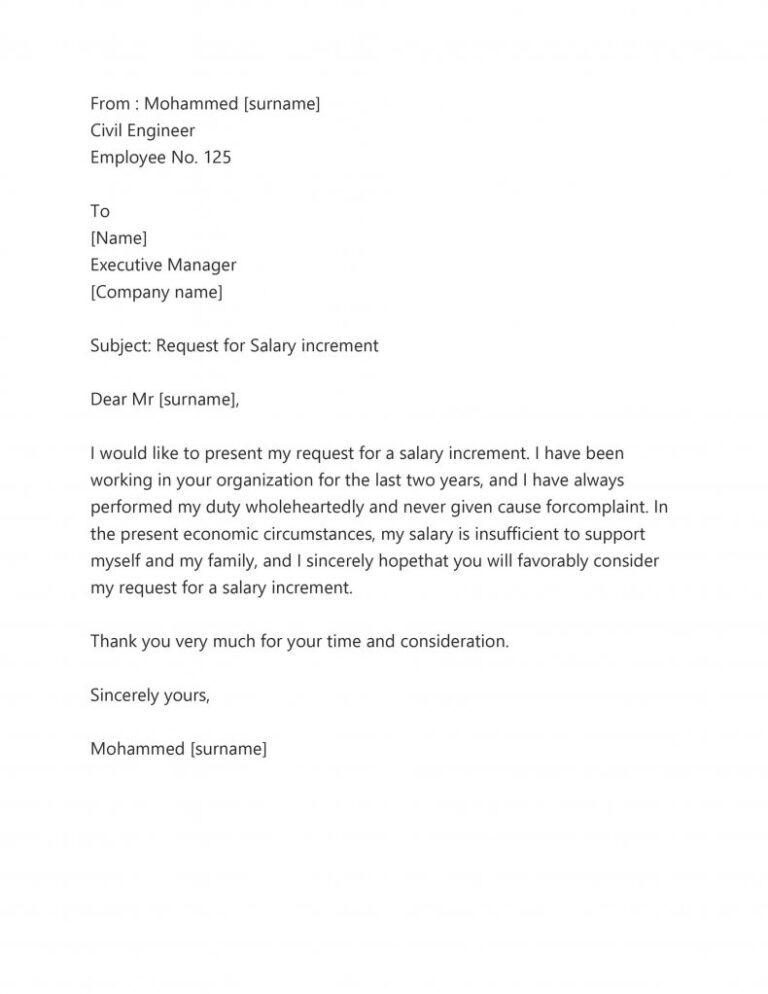 50+ Amazing Salary Increase Letter (Format, Sample & Template) – RedlineSP