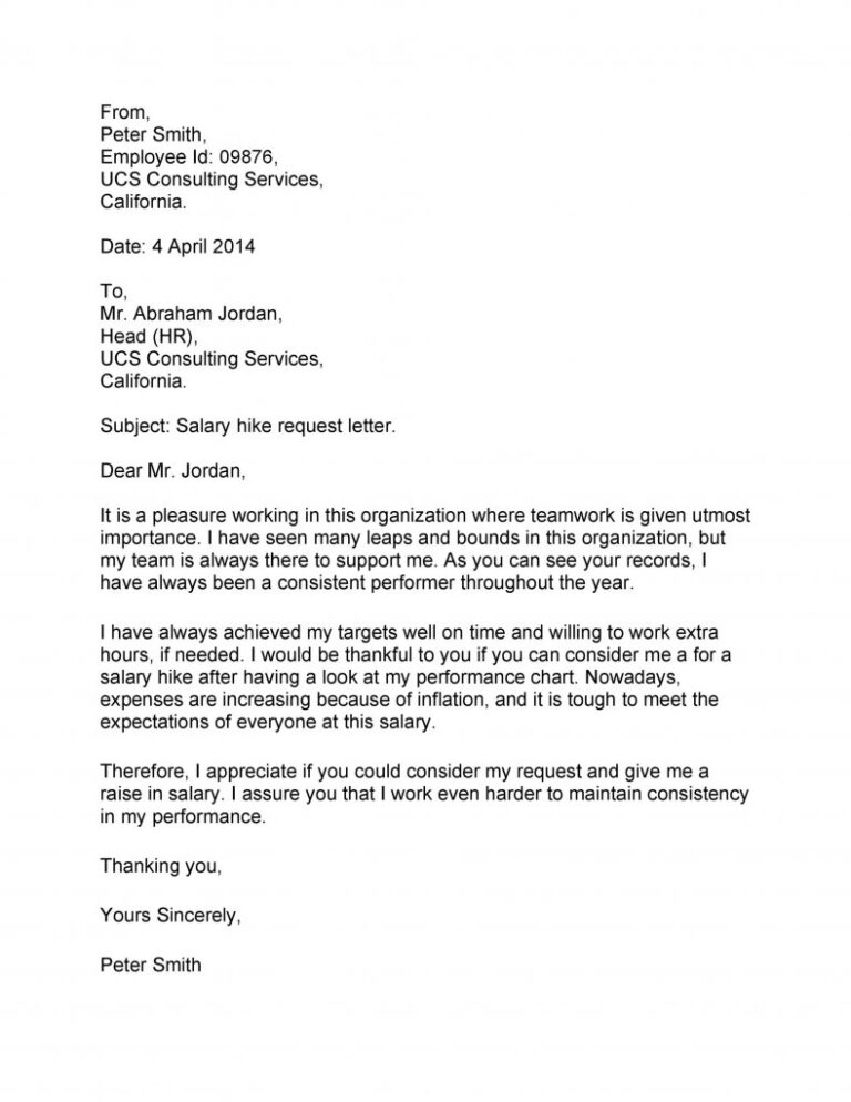 50 Amazing Salary Increase Letter Format Sample Template RedlineSP