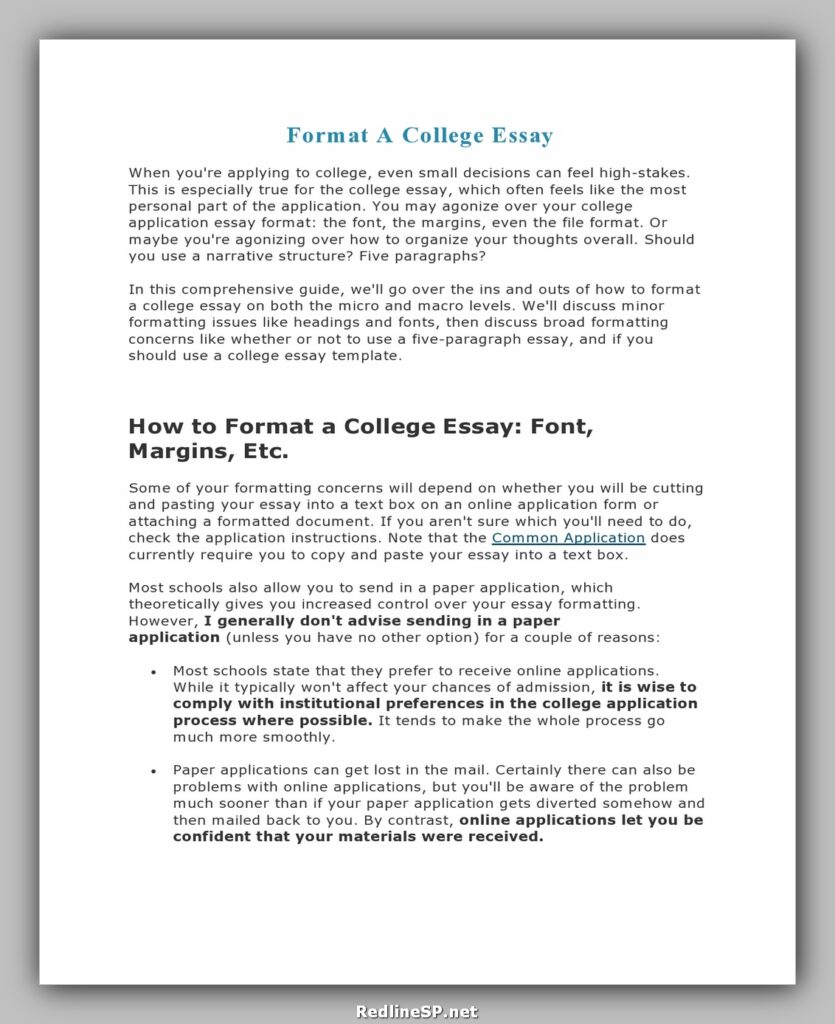 samples of great college essays