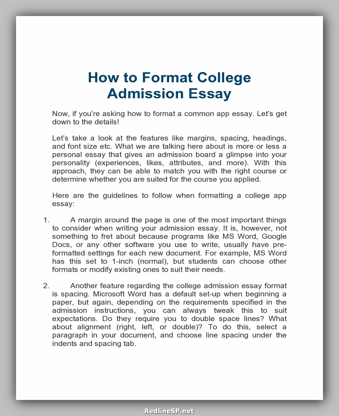 24 Greatest College Essay Examples RedlineSP