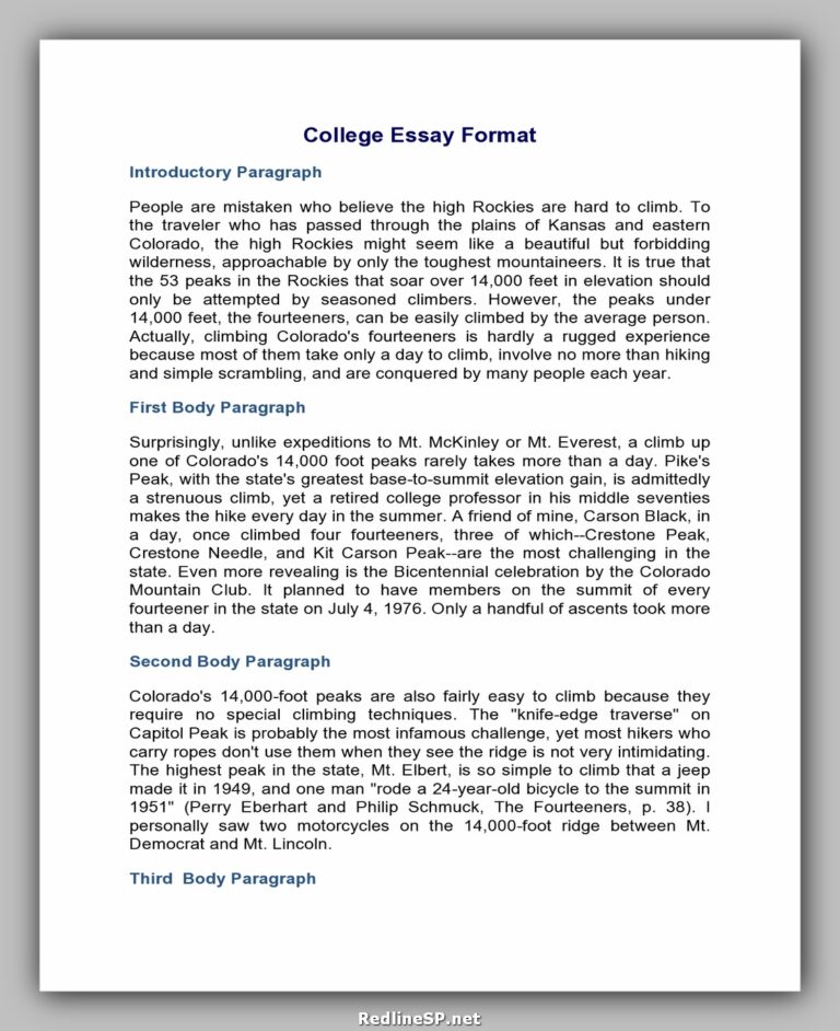 college essay examples 650 words