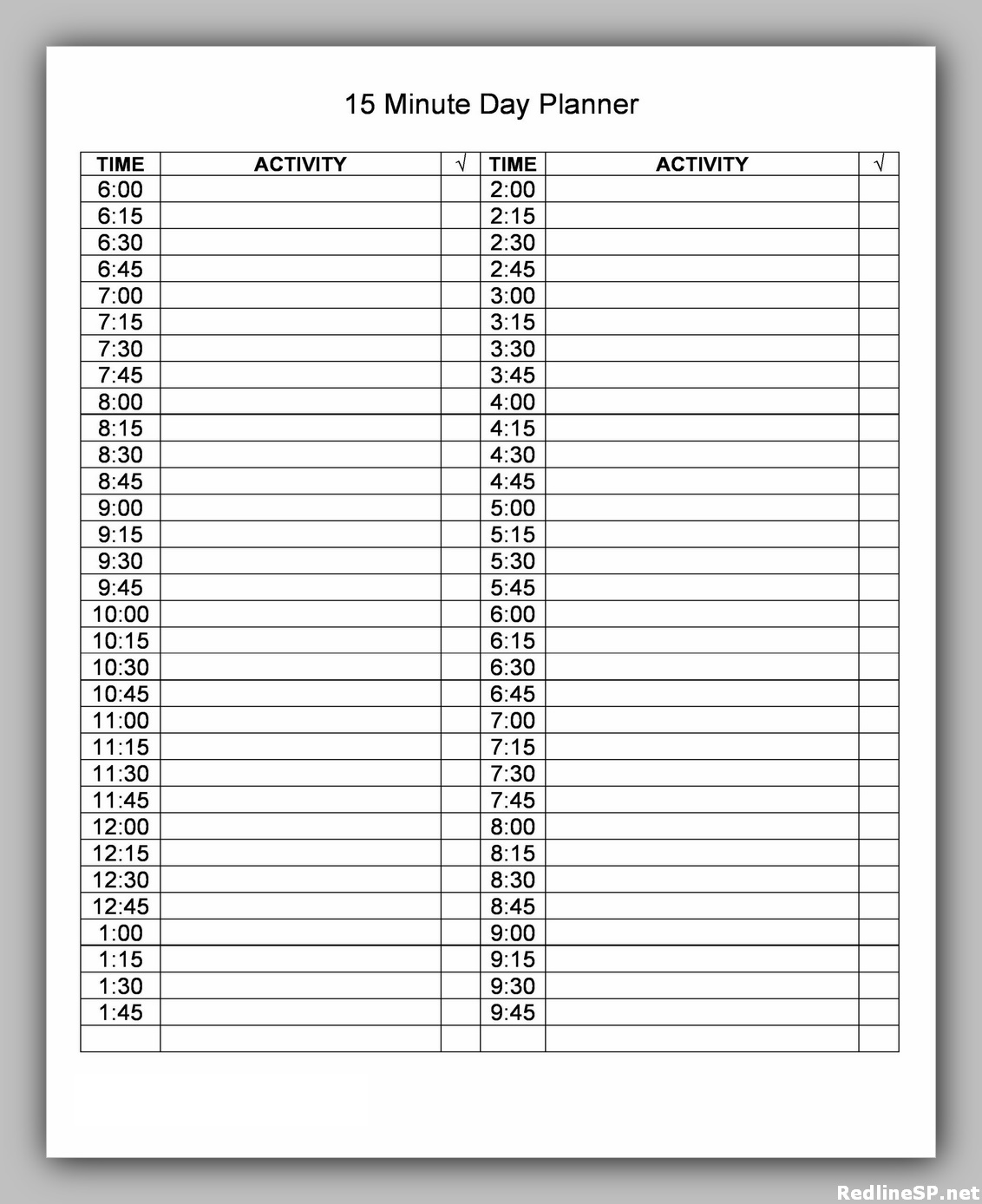 34 Printable Daily Planner Template Free - RedlineSP