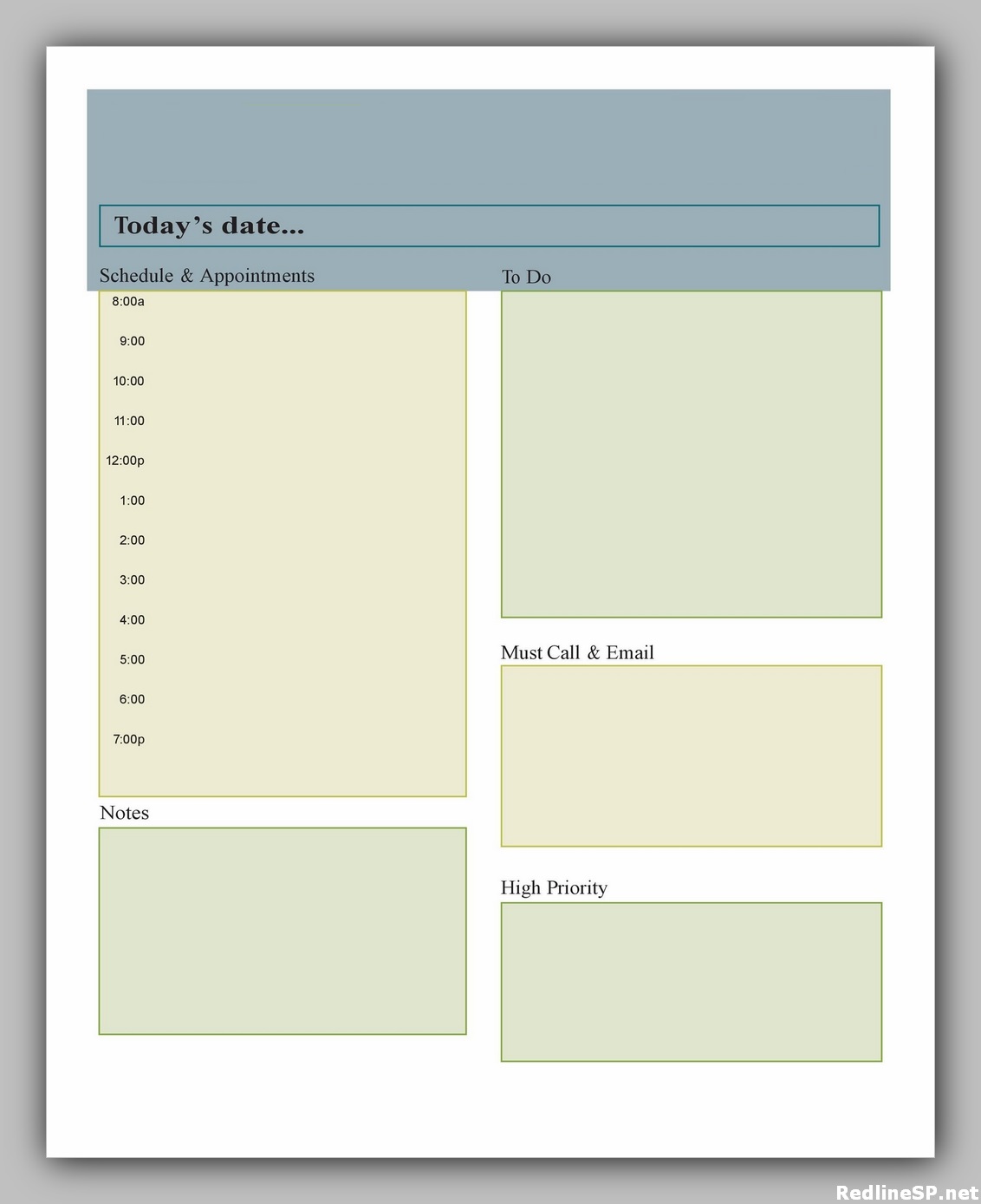 34 Printable Daily Planner Template Free - RedlineSP