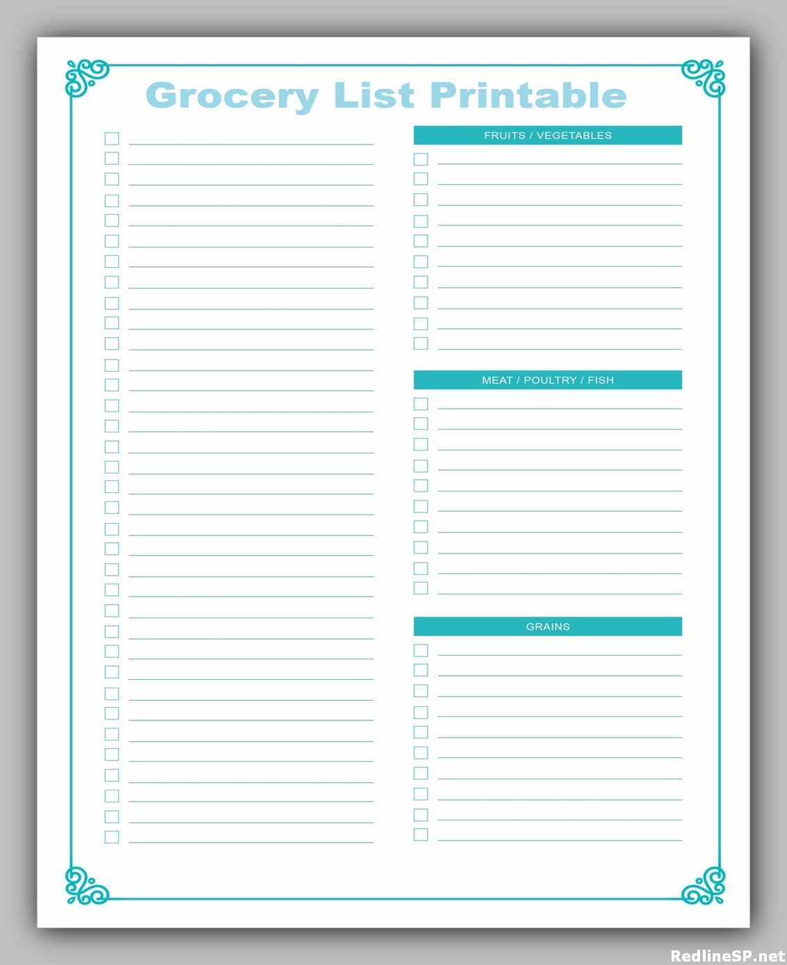 38 Grocery List Printable Free – RedlineSP