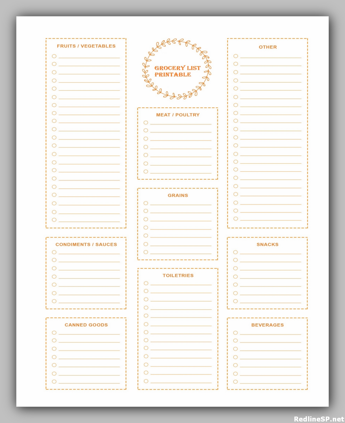 38 Grocery List Printable Free - RedlineSP