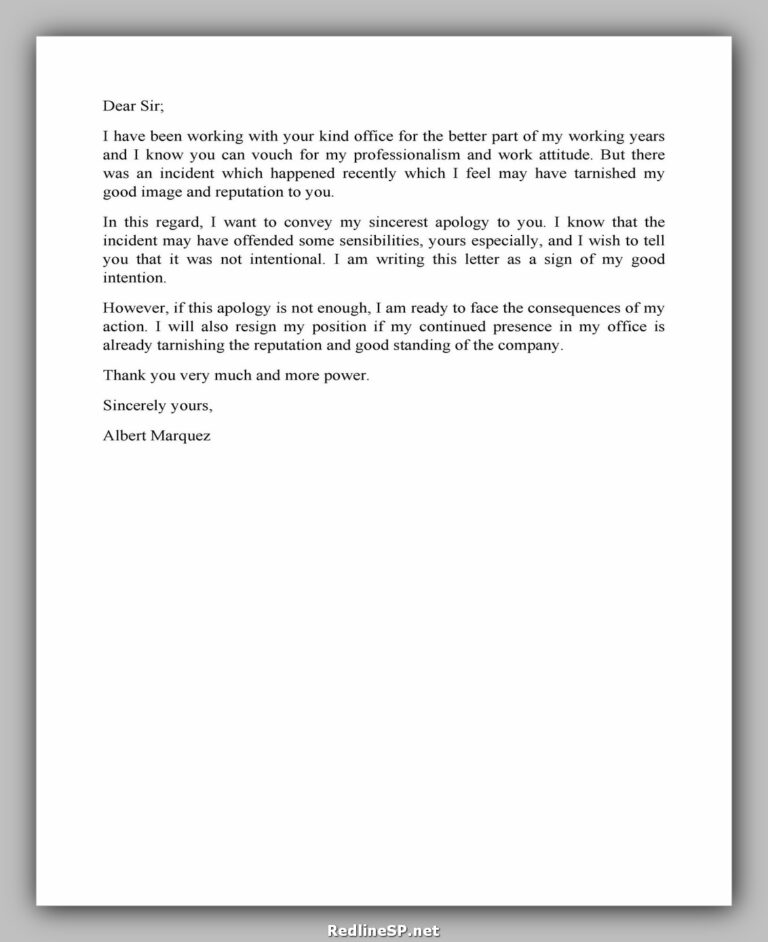 50 Powerful Apology Letter Sample - RedlineSP