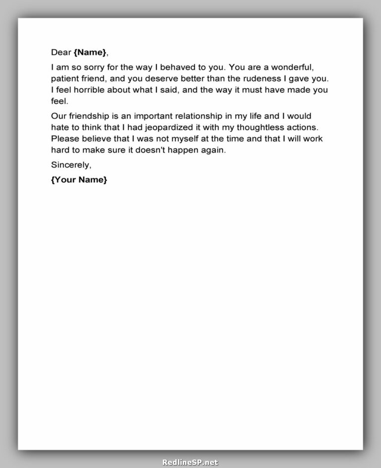 1000 Word Apology Letter