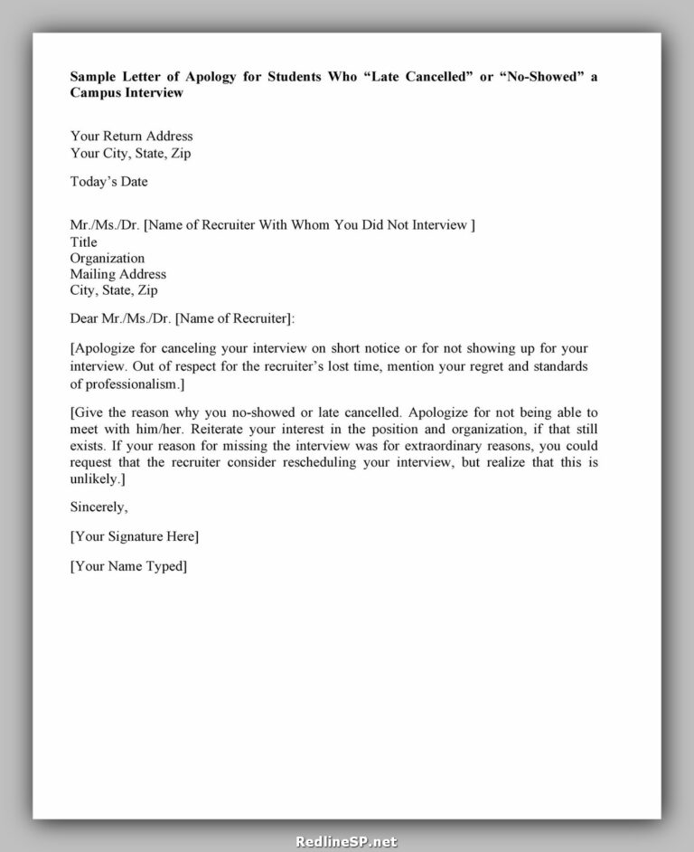 50 Powerful Apology Letter Sample – RedlineSP