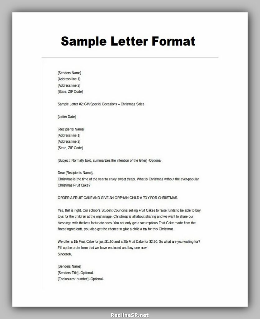 52 Sales Letter Sample Example Template RedlineSP