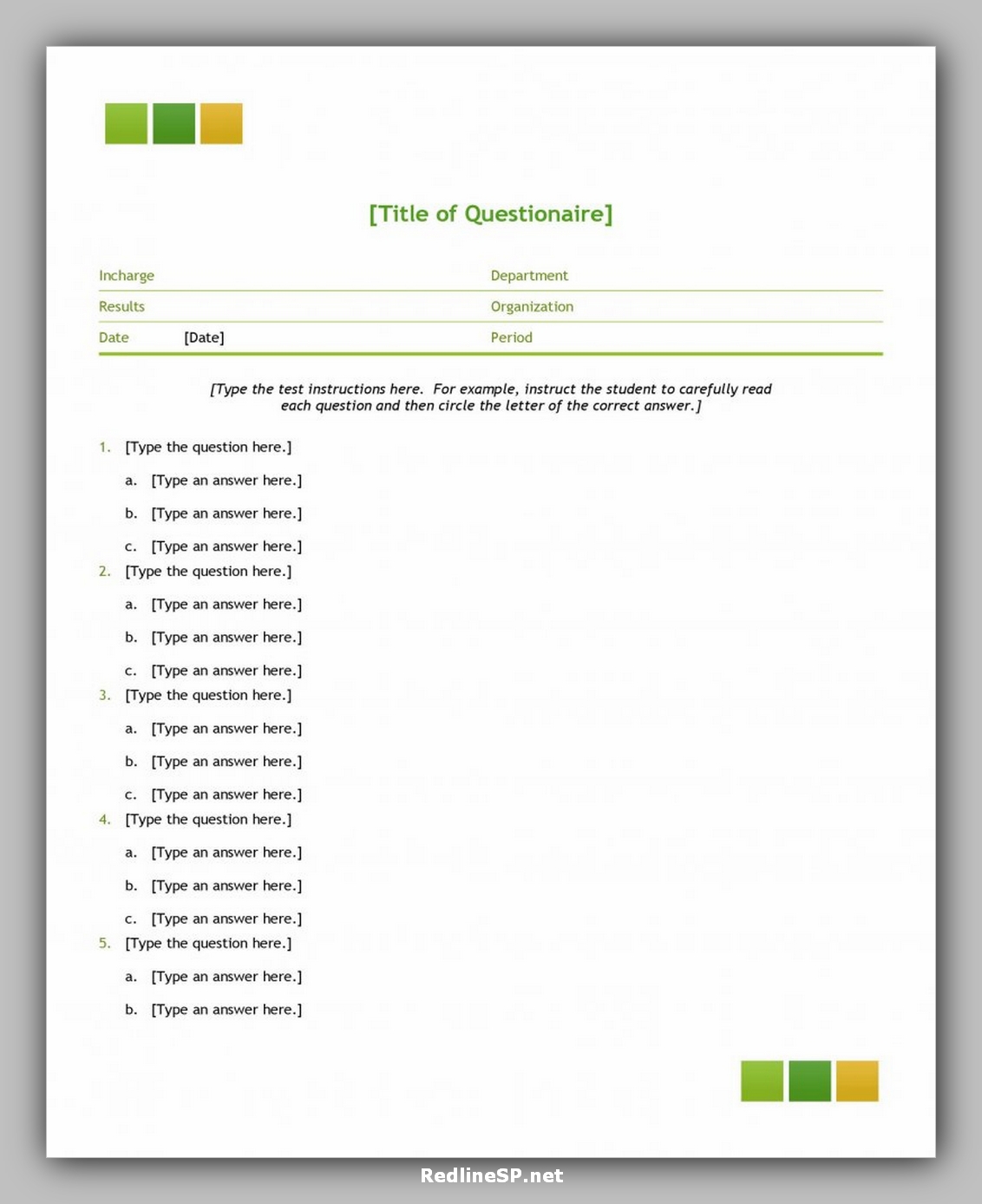 35 Best Printable Questionnaire Template - RedlineSP