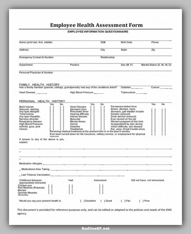 35 Best Printable Questionnaire Template - RedlineSP