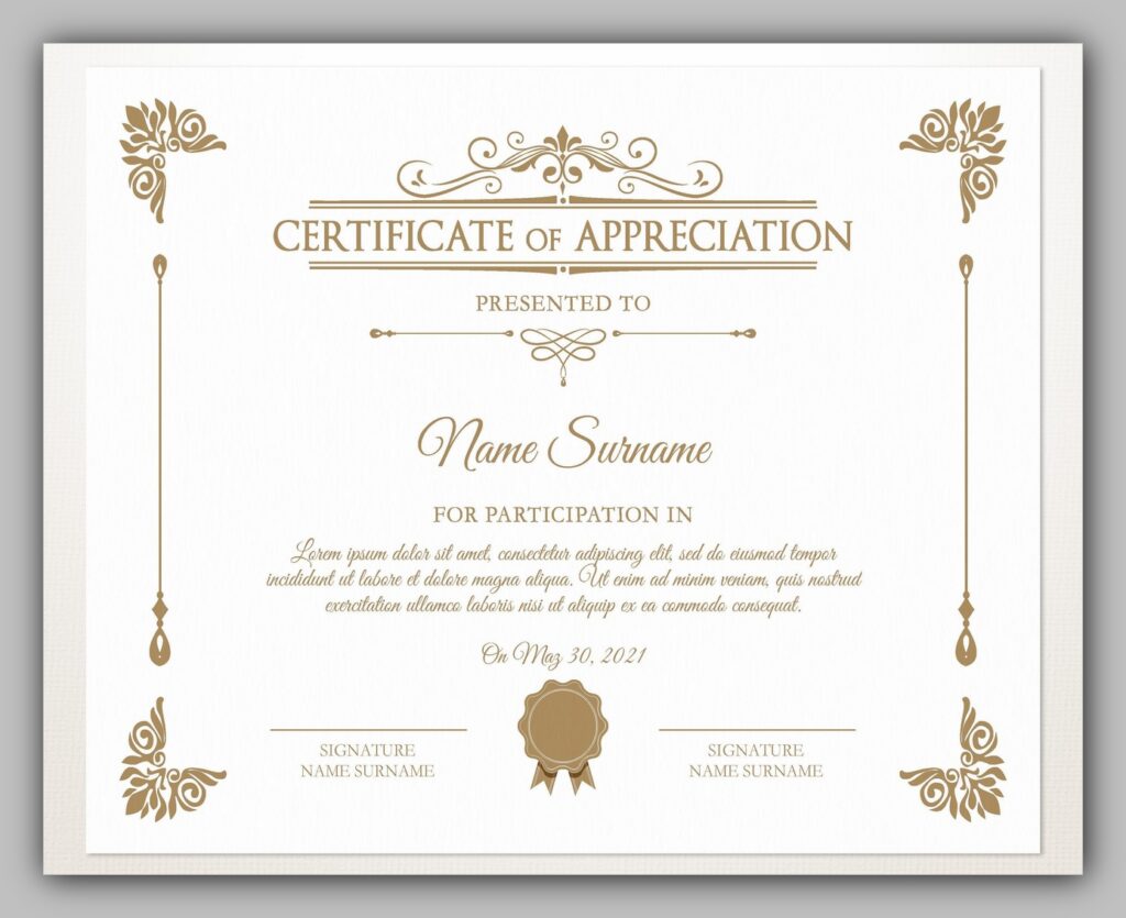 printable certificate template 14