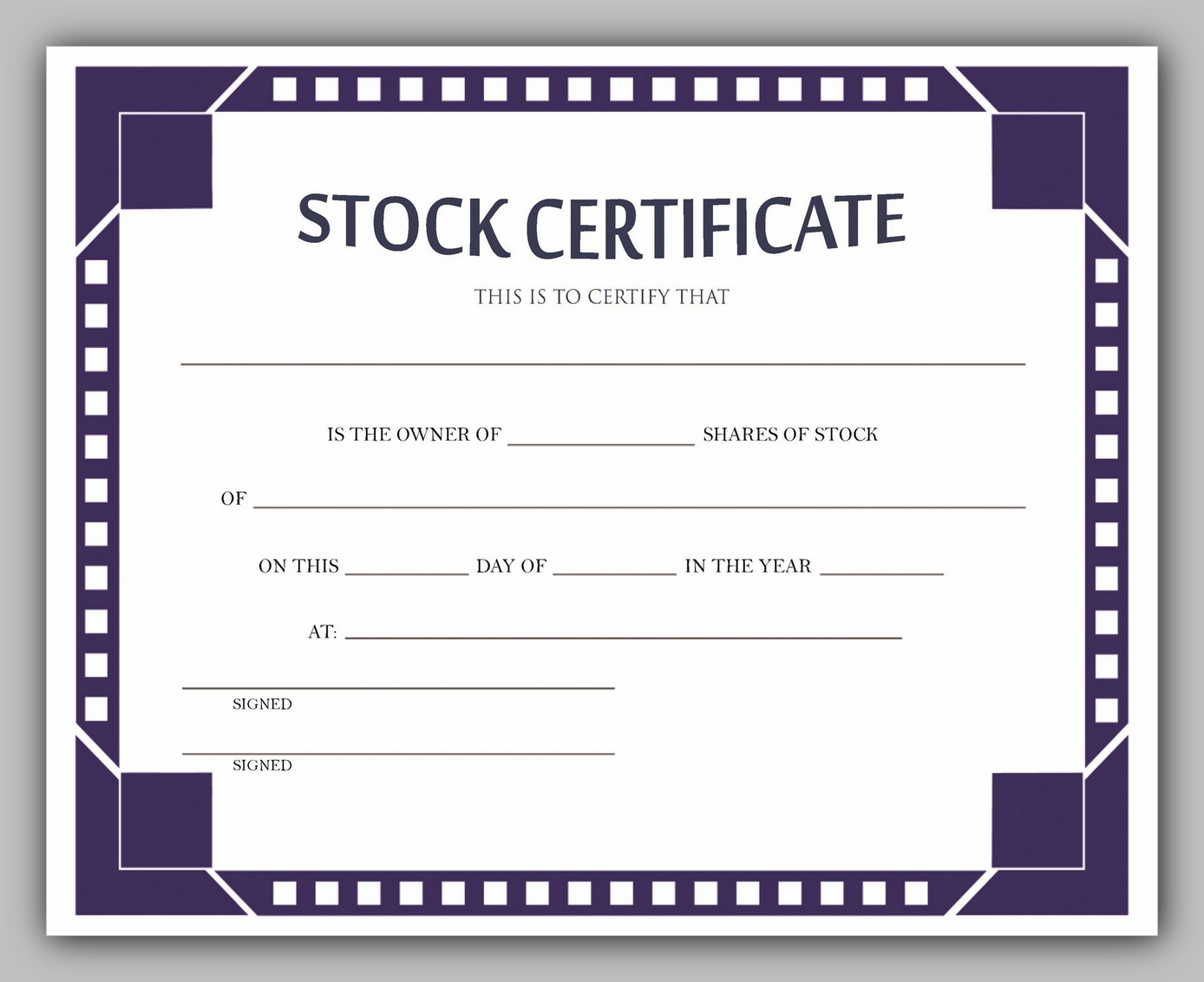 43 Free Share Certificate Template RedlineSP