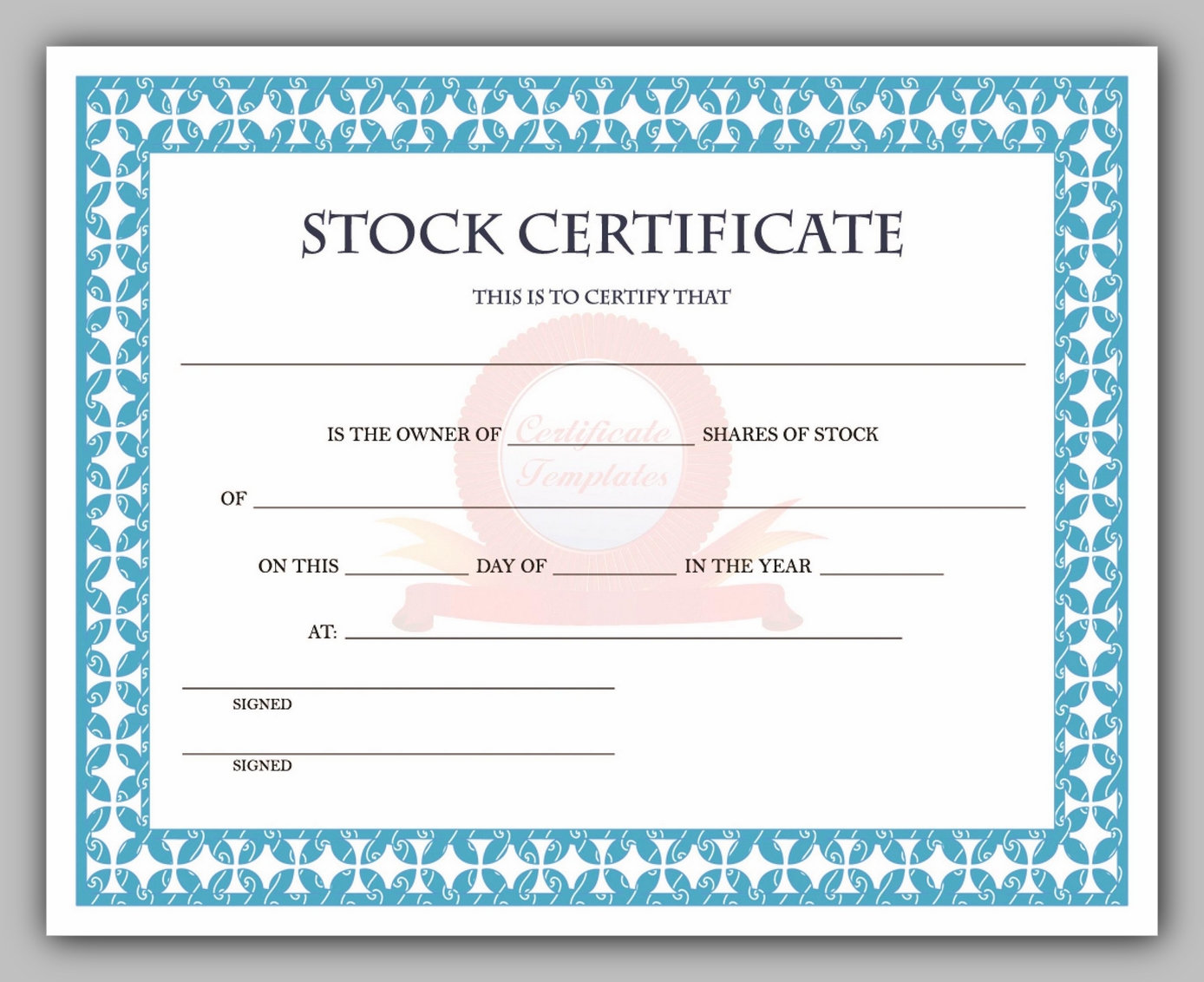 43 Free Share Certificate Template RedlineSP