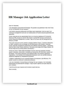 16+ Best Job Application Letter (Sample & Template) - RedlineSP