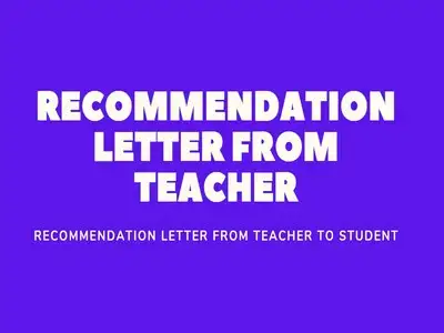 53+ Best Recommendation Letter From Teacher To Student – RedlineSP