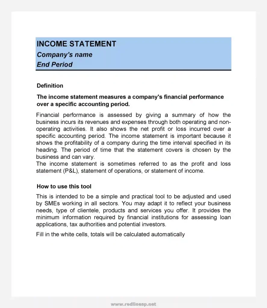 Simple Income Statement Template 08