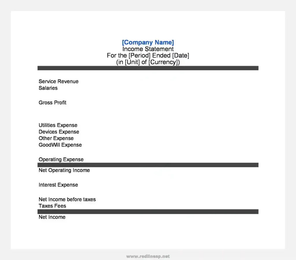 Simple Income Statement Template 18