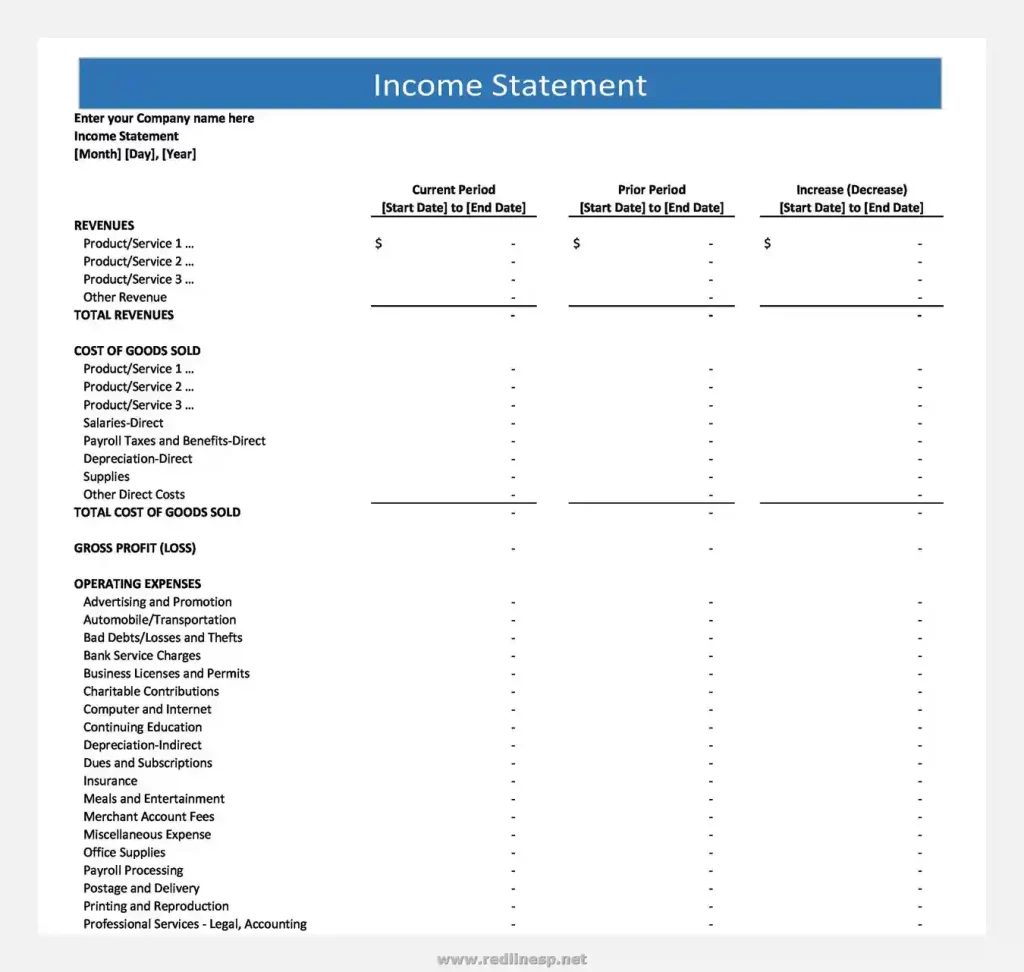 Simple Income Statement Template 22