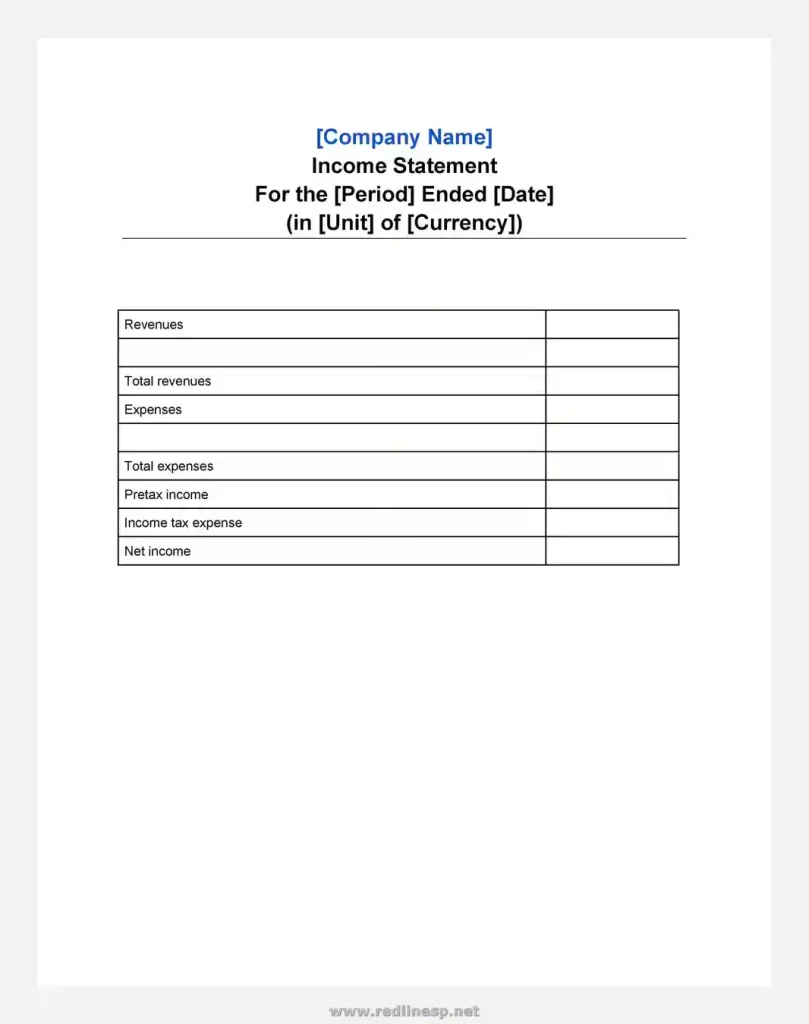 Simple Income Statement Template 25