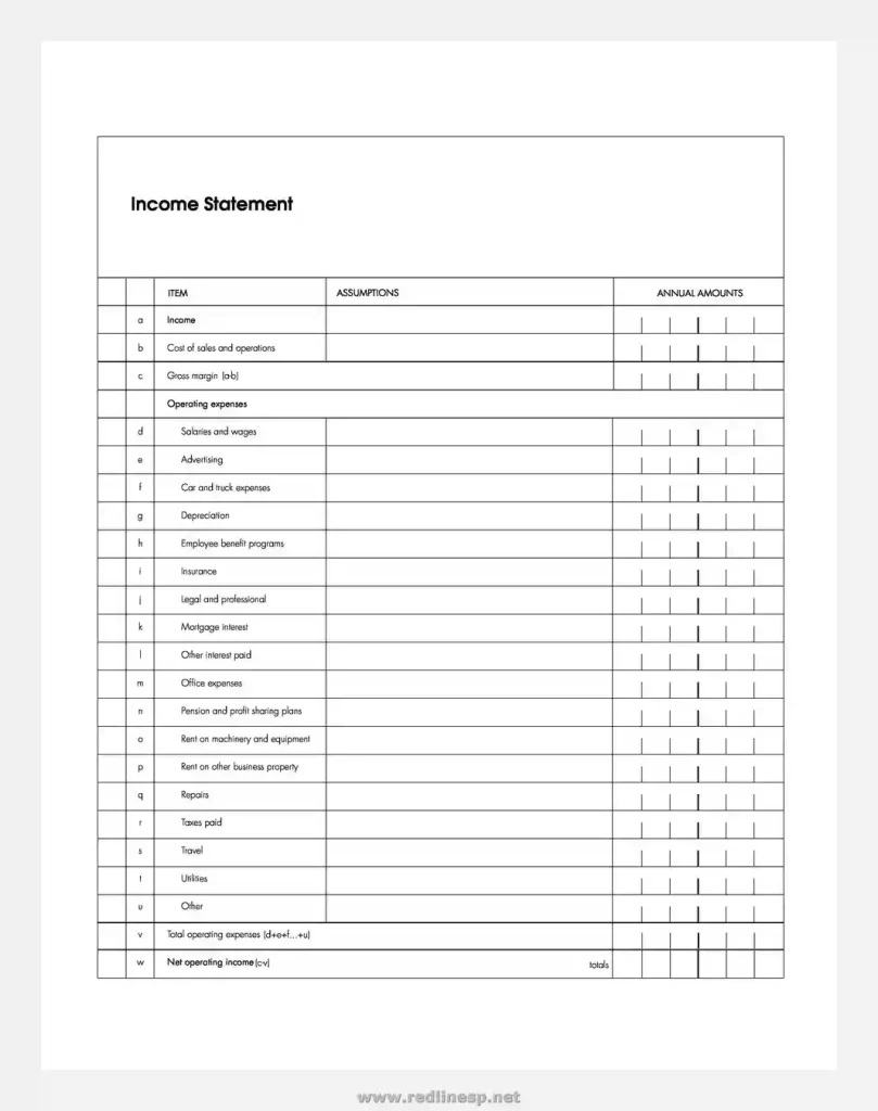 Simple Income Statement Template 26