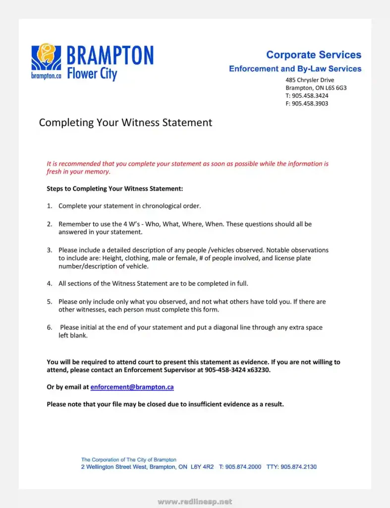 sample witness statement form 03