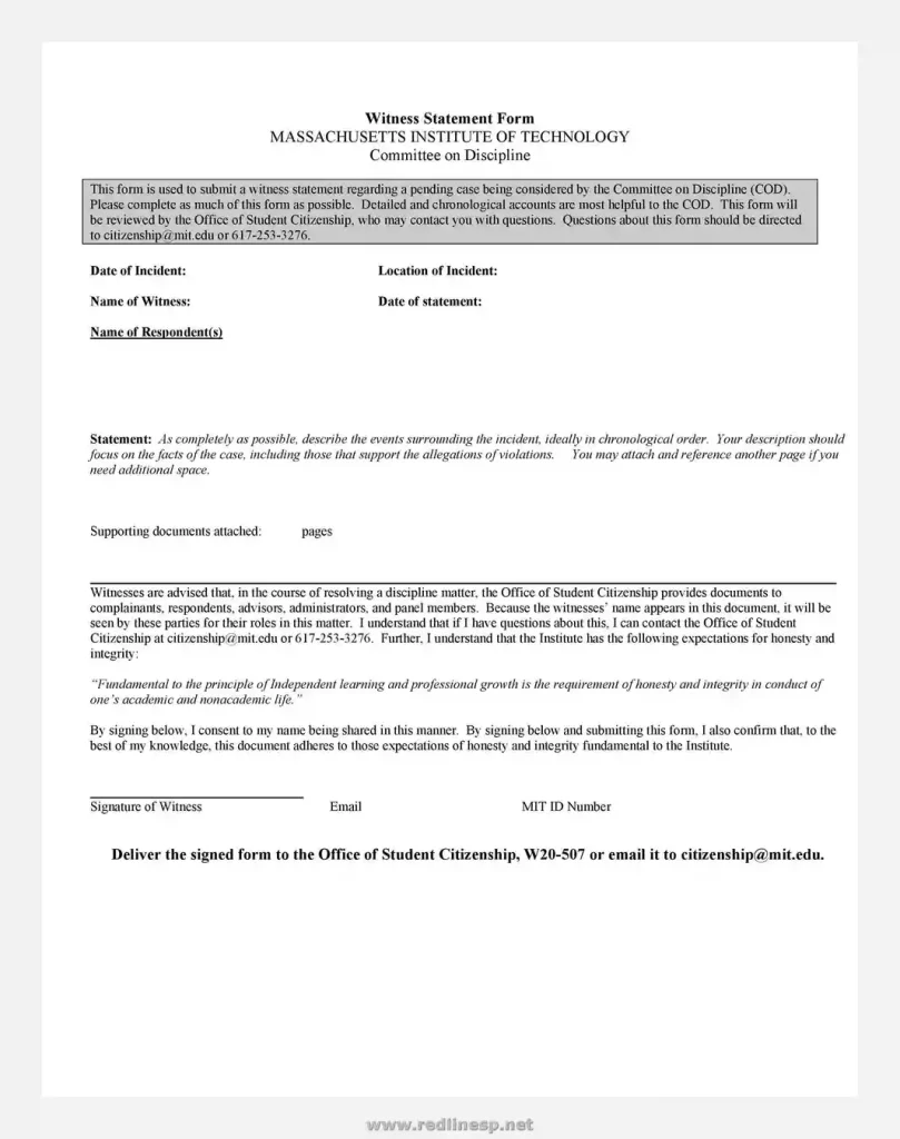 sample witness statement form 05