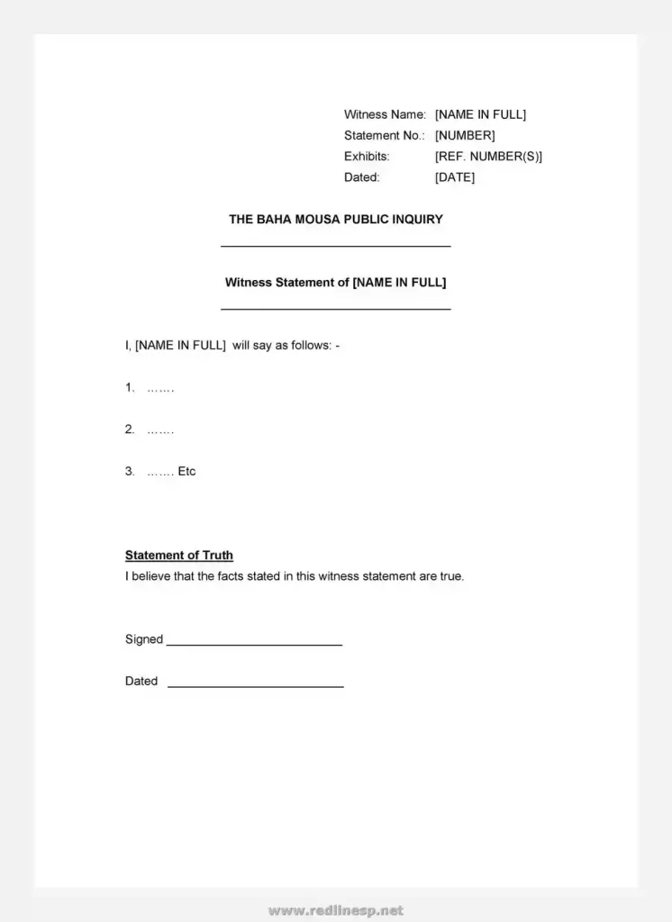 sample witness statement form 06